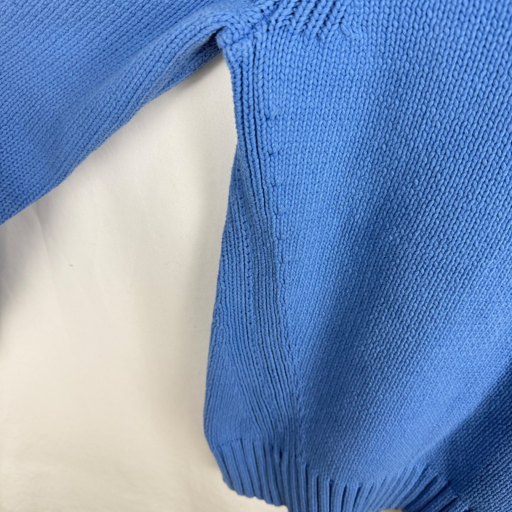 J. Crew Blue Roll Neck Oarsman Sweater Small Preppy Coastal Classic Old Money - Picture 5 of 8